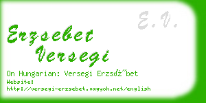 erzsebet versegi business card